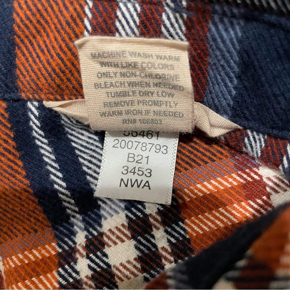 Duluth Trading Co Button-Down Shirt in Navy, Rust and White - Picture 7 of 12